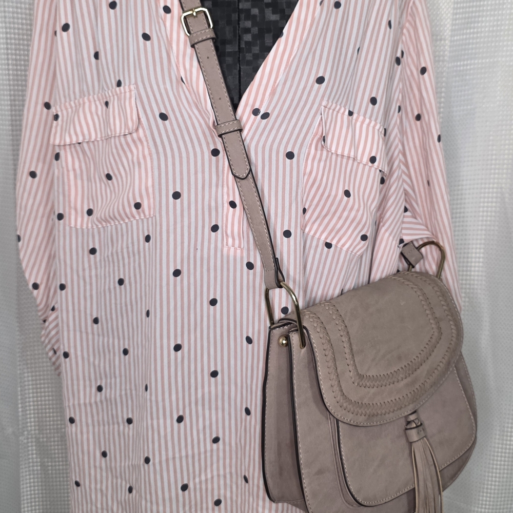 Franco Sarto Taupe Crossbody Bag